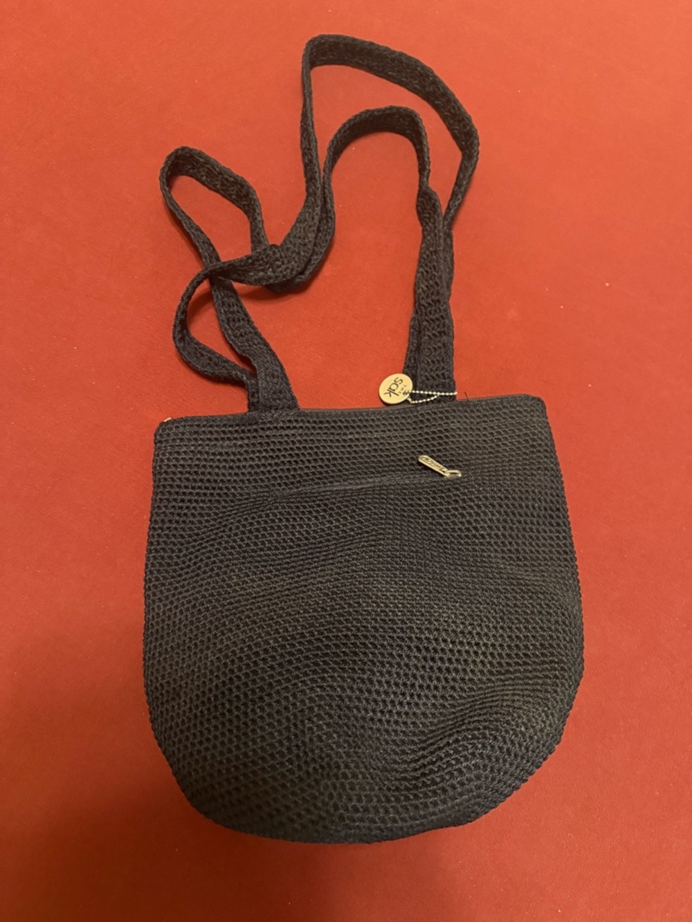 Navy Blue Sak Crochet Shoulder Bag